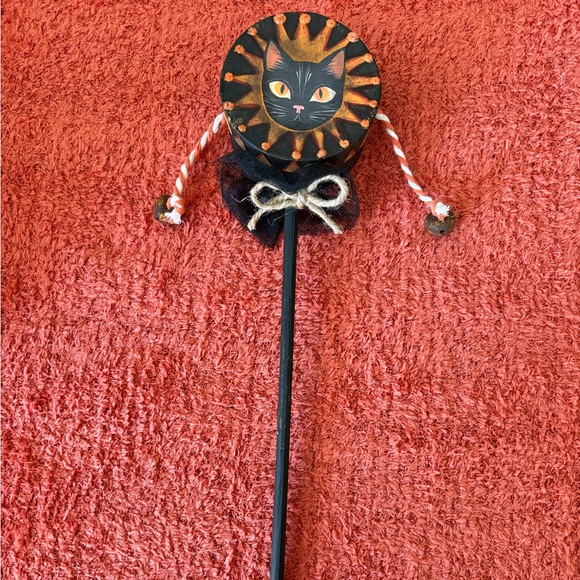 Other - HANDMADE Black Cat Wand with Orange Accents